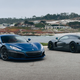 Two Rimac electric cars parked in a lot